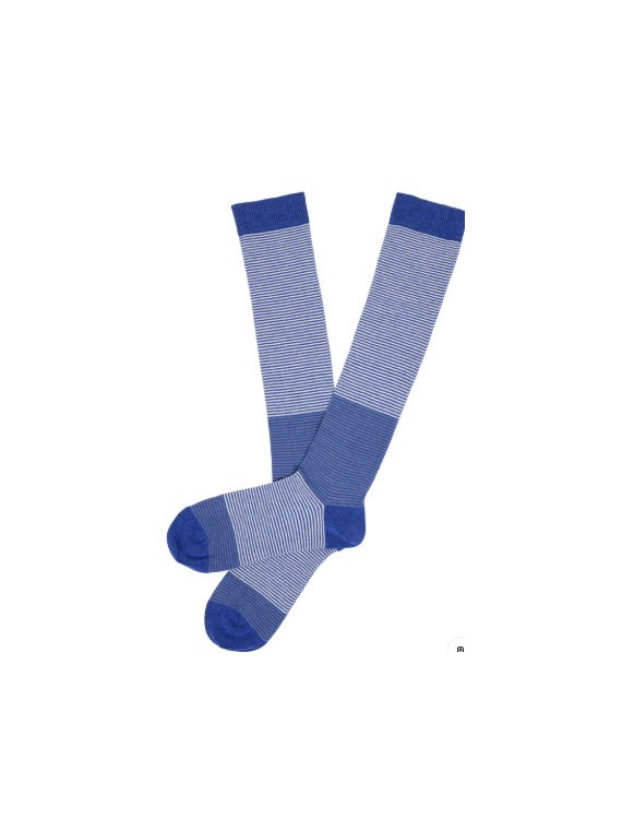 Chaussettes Hautes en coton bio bleu