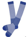 Chaussettes Hautes en coton bio bleu