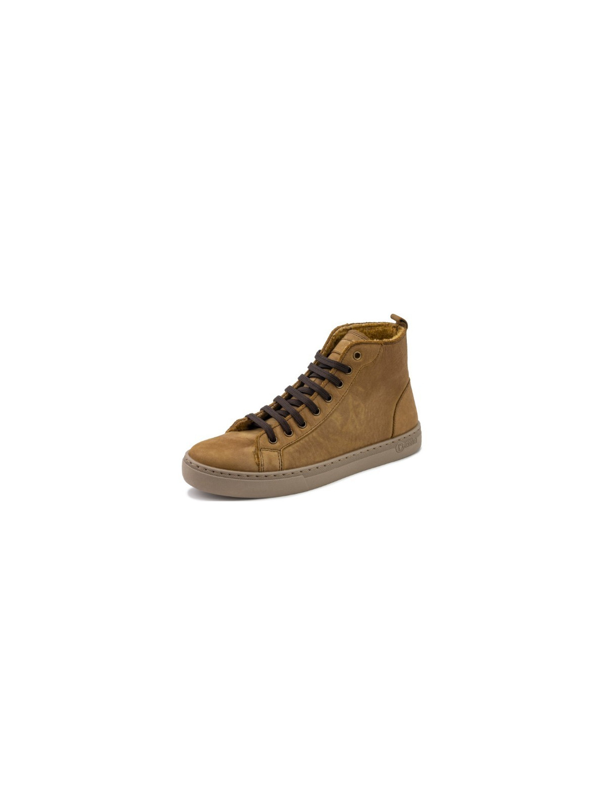 chaussures montantes à lacets en nubuck couleur ocre