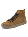 chaussures montantes à lacets en nubuck couleur ocre