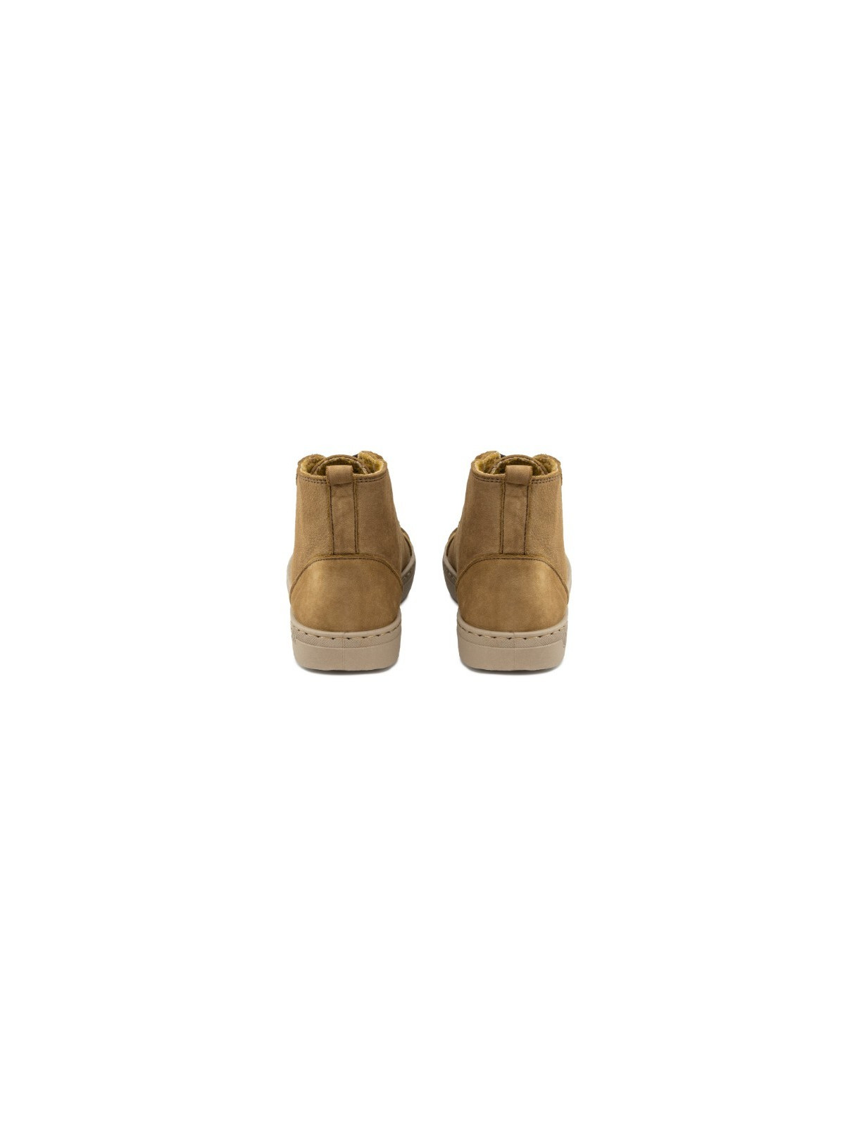 chaussures montantes à lacets en nubuck couleur ocre