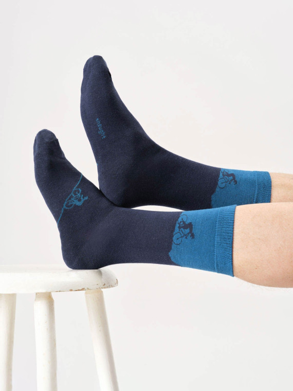 Chaussettes Thought en Bambou et Coton Bio Motifs Vélos