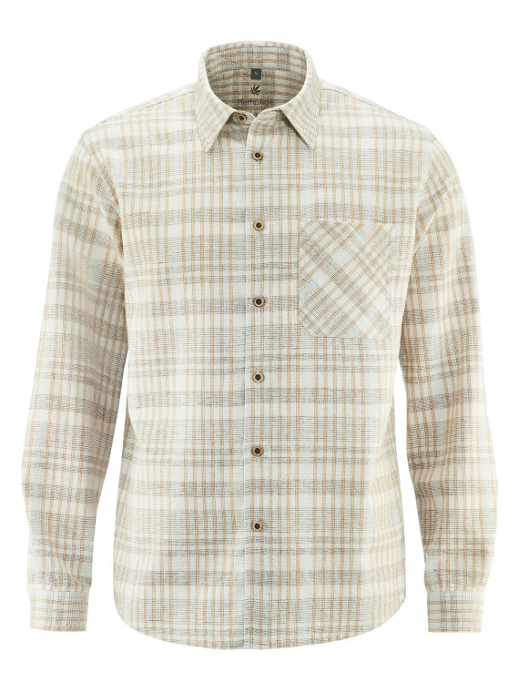 chemise à carreaux écrue pour homme