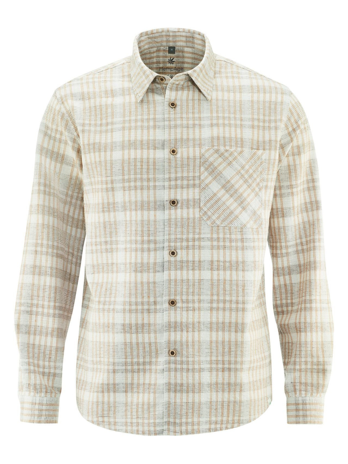 chemise à carreaux écrue pour homme