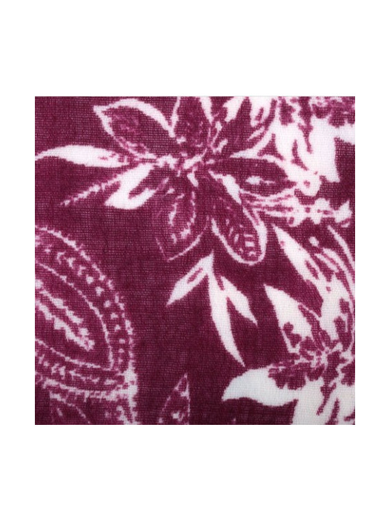 tour de cou couleur prune avec fleurs plus claires