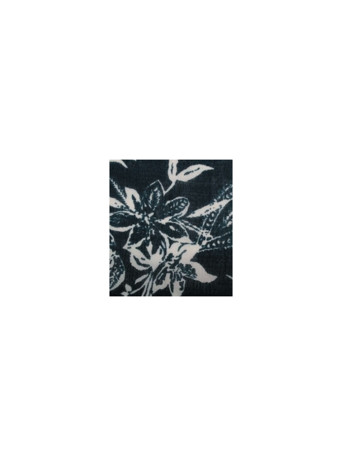 tour de cou bleu foncé motifs fleurs