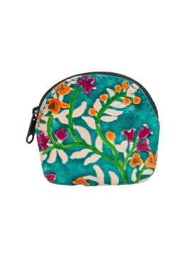 Porte-monnaie en cuir multicolore