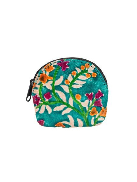 Porte-monnaie en cuir multicolore