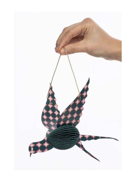 Suspension Colibri Bleu en Papier - Tranquillo