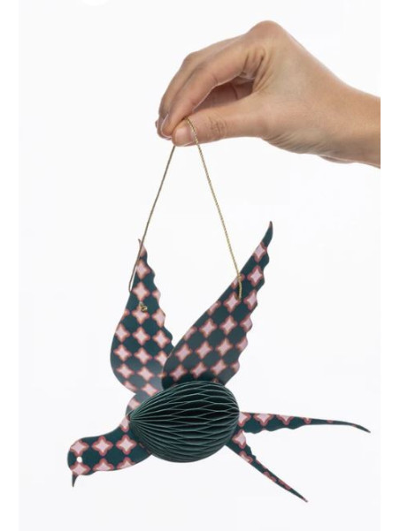 Suspension Colibri Bleu en Papier - Tranquillo