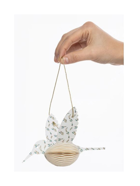 Suspension Colibri Bleu en Papier - Tranquillo