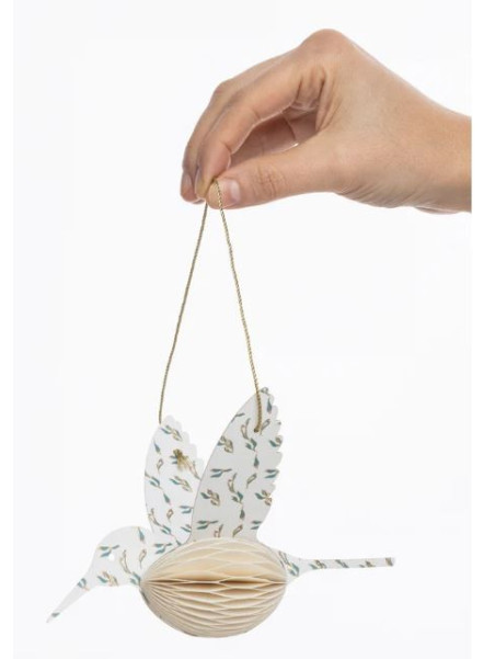 Suspension Colibri Bleu en Papier - Tranquillo