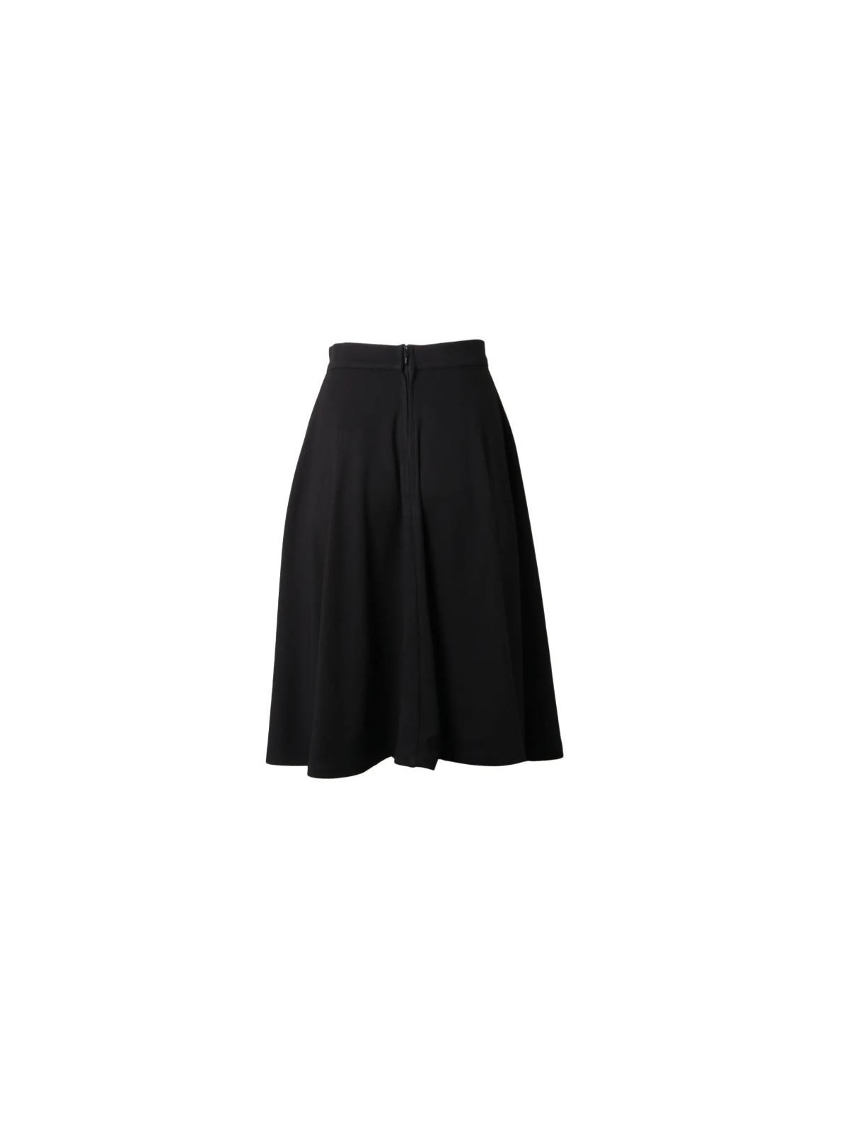 jupe noire fluide longueur en dessous du genou