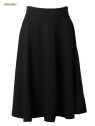jupe noire fluide longueur en dessous du genou