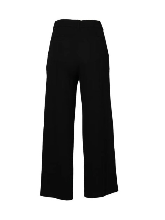pantalon coupe droite tissu fluide noir