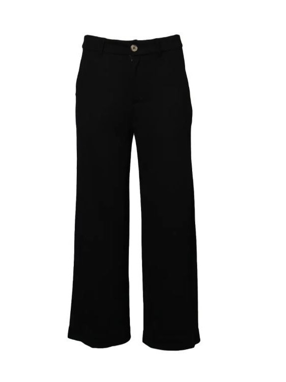 pantalon coupe droite tissu fluide noir