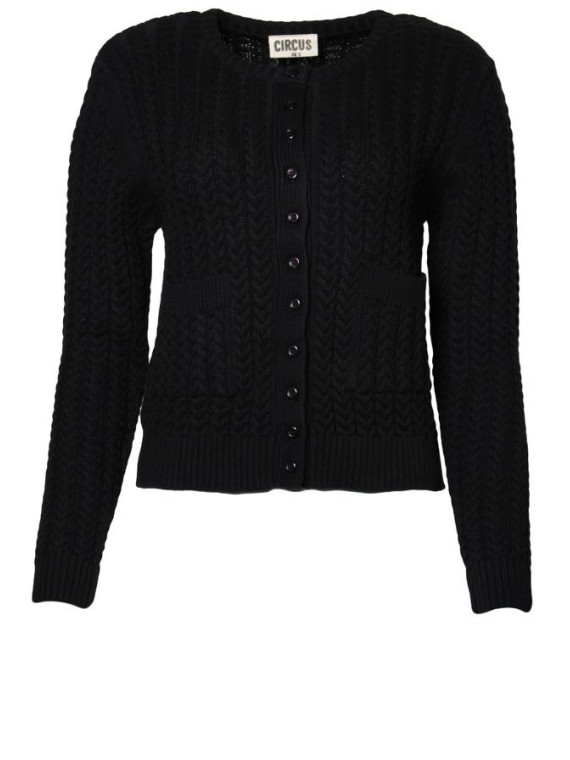 Gilet Torsadé Noir pour Femme en 100% Coton Bio - Circus