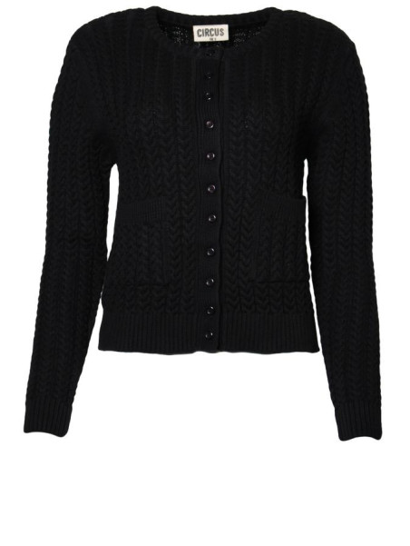 Gilet Torsadé Noir pour Femme en 100% Coton Bio - Circus