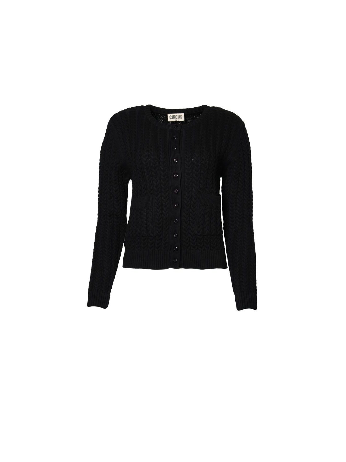 Gilet Torsadé Noir pour Femme en 100% Coton Bio - Circus