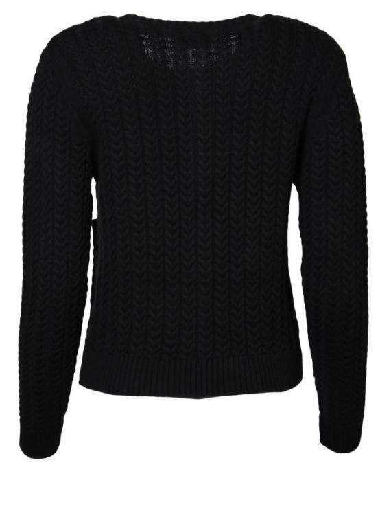 Gilet Torsadé Noir pour Femme en 100% Coton Bio - Circus