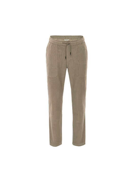pantalon cargo velours côtelé beige taille élastique