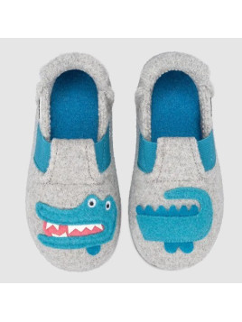 Chaussons pour Enfant en Laine Motif Crocodile - Nanga