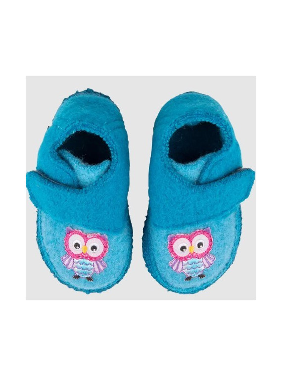 Chaussons Bébé en Pure Laine Motifs Chouette - Nanga
