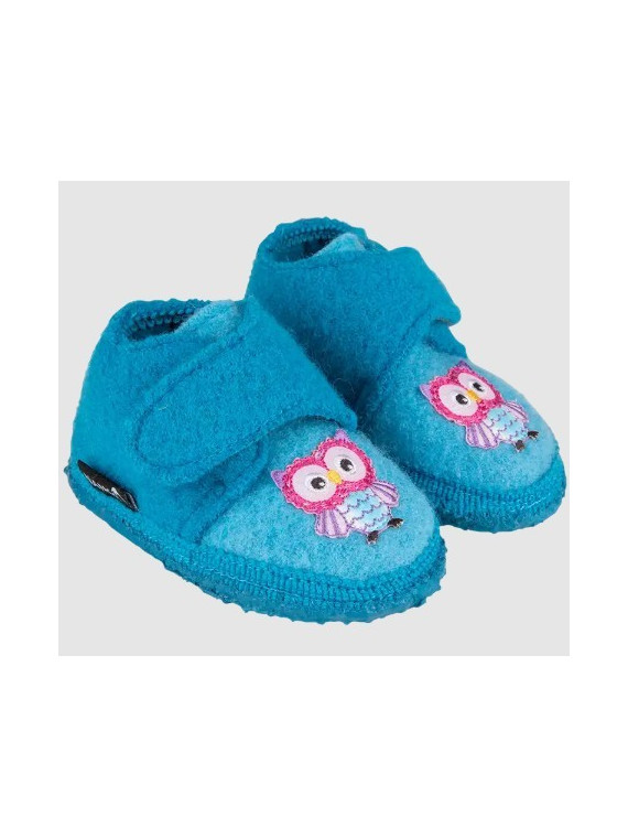 Chaussons Bébé en Pure Laine Motifs Chouette - Nanga