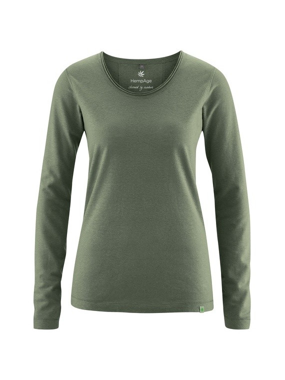 Tee-Shirt Manches Longues pour Femme Chanvre et Coton Bio Hempage