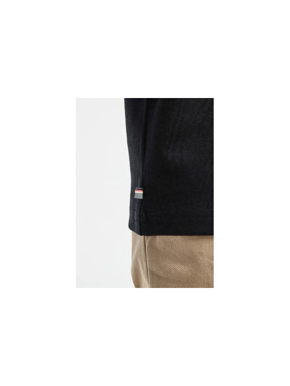 tee-shirt homme manches courtes col rond tissu épais noir profond