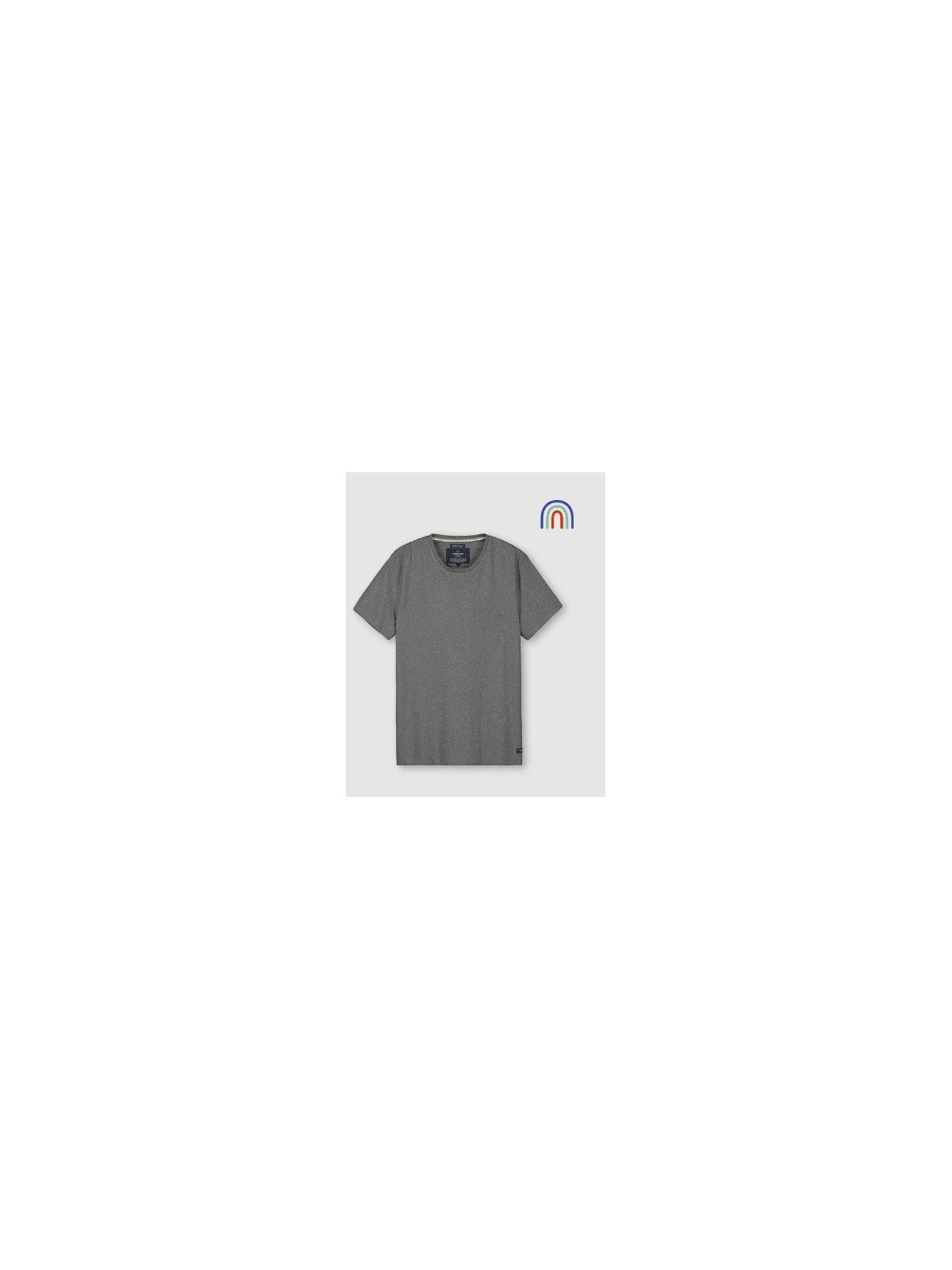 tee-shirt homme manches courtes col rond gris anthracite