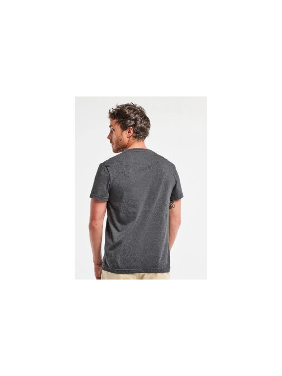 tee-shirt homme manches courtes col rond gris anthracite
