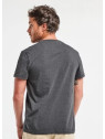 tee-shirt homme manches courtes col rond gris anthracite