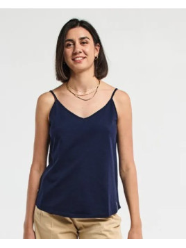 débardeur femme coupe ample bleu marine