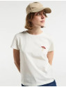 Tee-shirt pour Femme en Coton BIO Brodé Champignon - la gentle factory