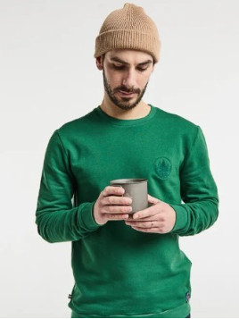 sweat homme vert billard broderie forêt