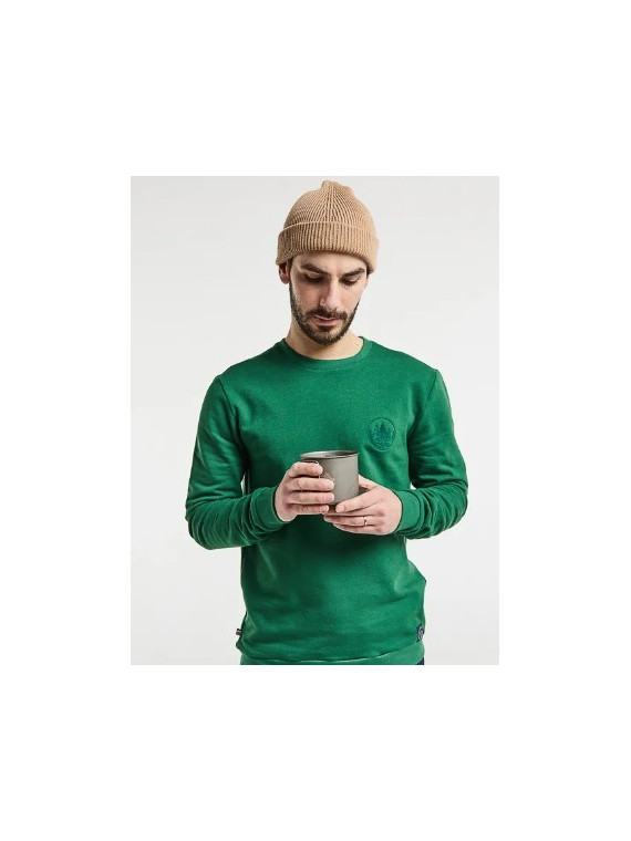 sweat homme vert billard broderie forêt