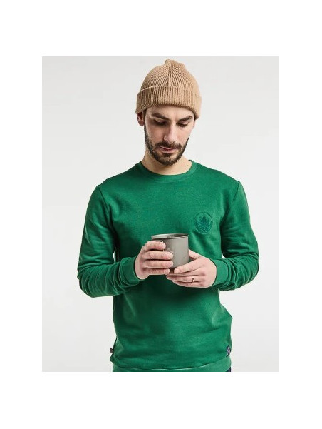 sweat homme vert billard broderie forêt