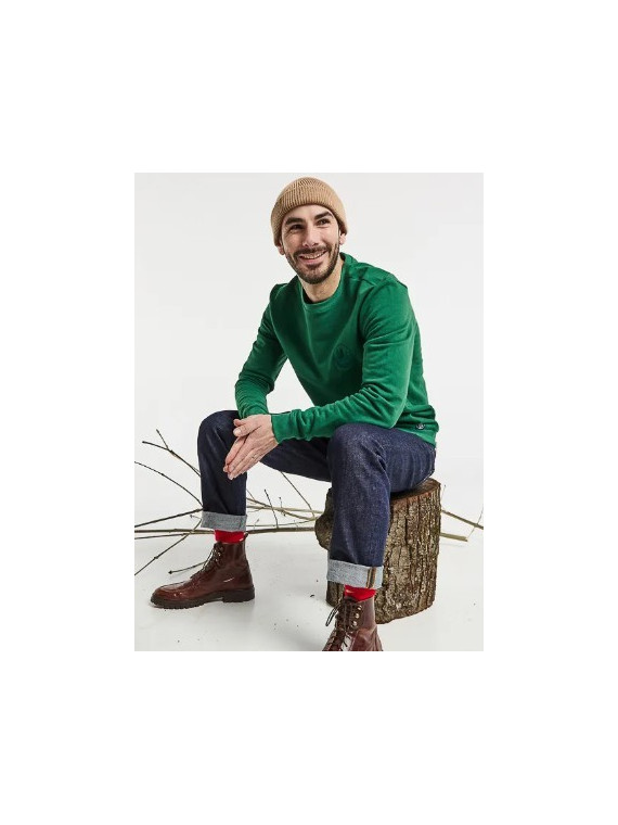 sweat homme vert billard broderie forêt