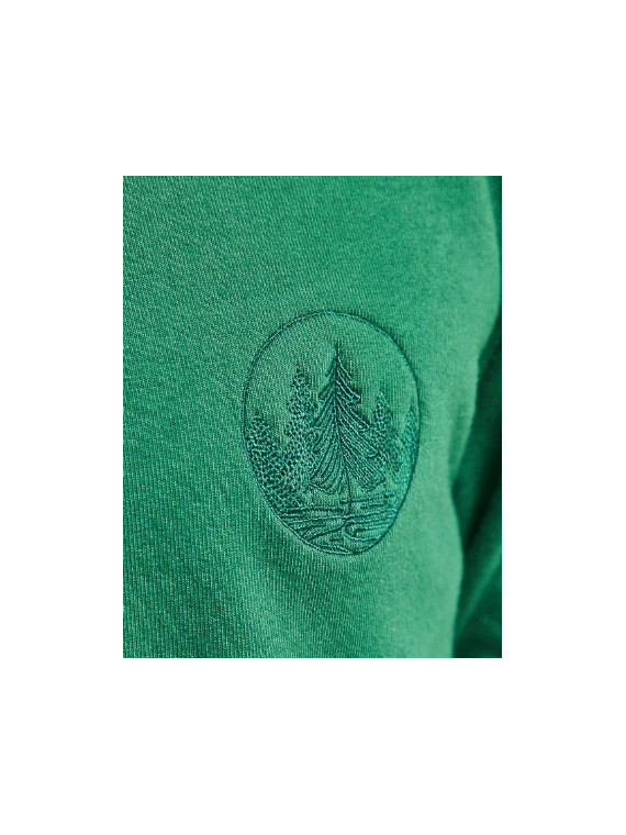 sweat homme vert billard broderie forêt