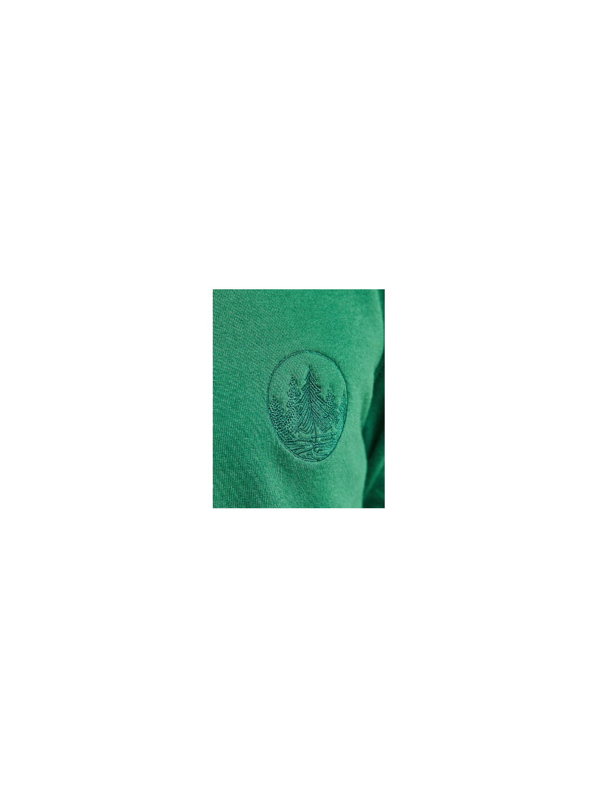 sweat homme vert billard broderie forêt