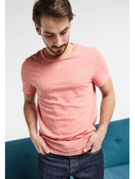 Tee-Shirt Manches Courtes pour Homme Orange Chiné - La Gentle Factory