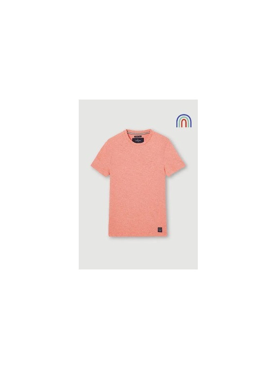 Tee-Shirt Manches Courtes pour Homme Orange Chiné - La Gentle Factory