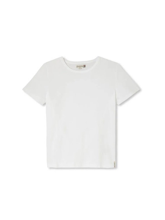 tee-shirt femme manches courtes col rond blanc