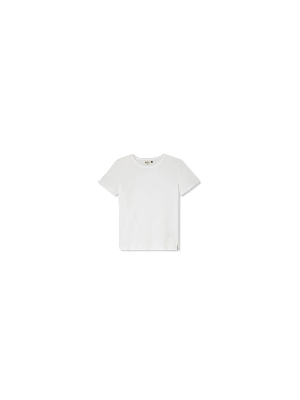 tee-shirt femme manches courtes col rond blanc