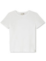tee-shirt femme manches courtes col rond blanc