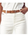 ceinture en croute de cuir brun