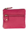 porte-monnaie en cuir rose