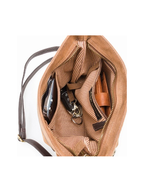 sac bandoulière en cuir marron