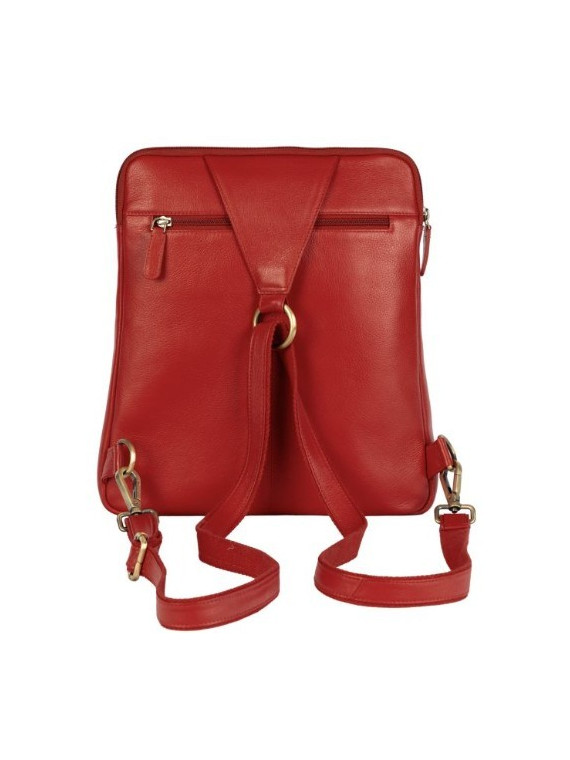 sac à dos en cuir rouge